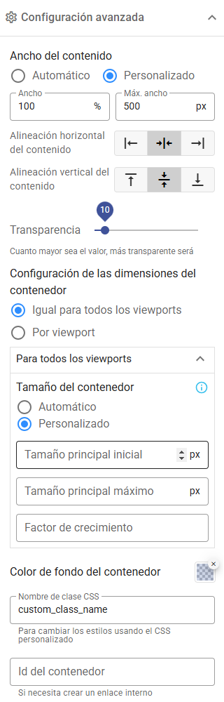 Diseño adaptable de columnas