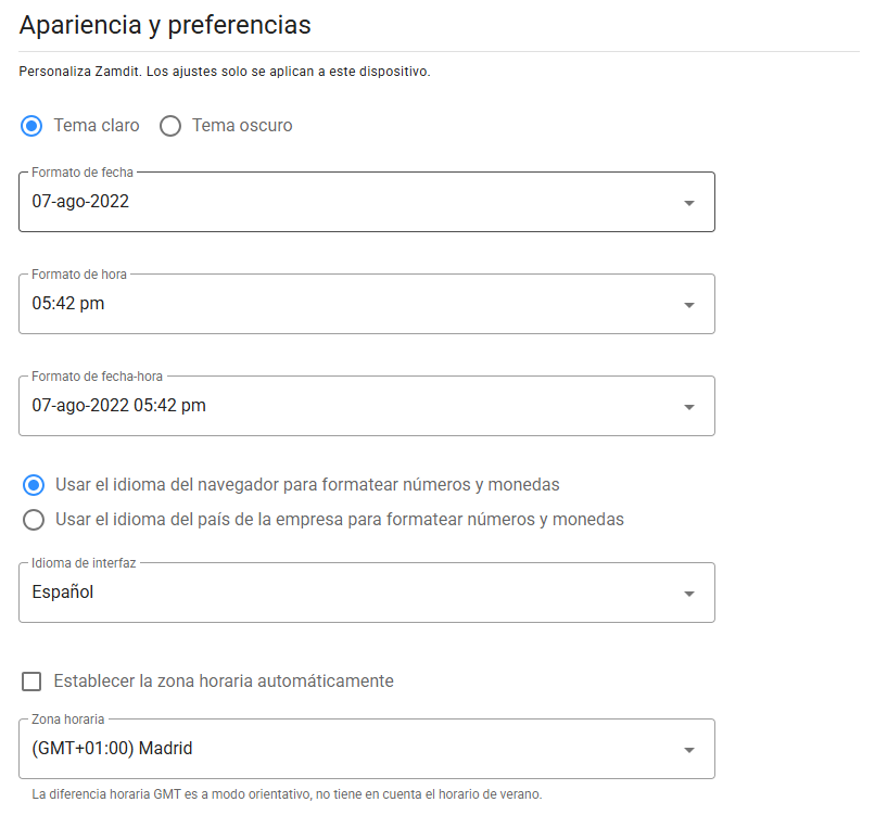Apariencia y preferencias