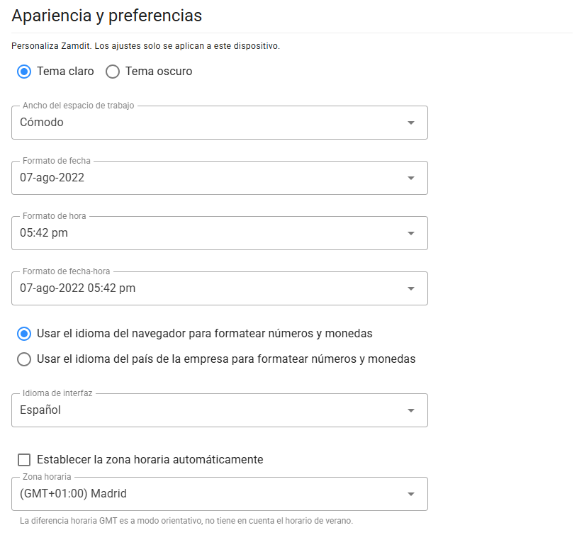 Apariencia y preferencias