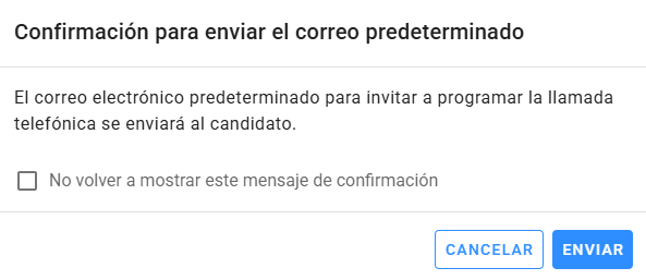 Confirmación de envío de correo rápido