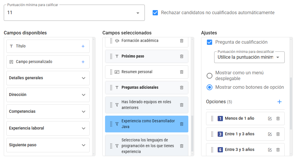 Preguntas de cualificación