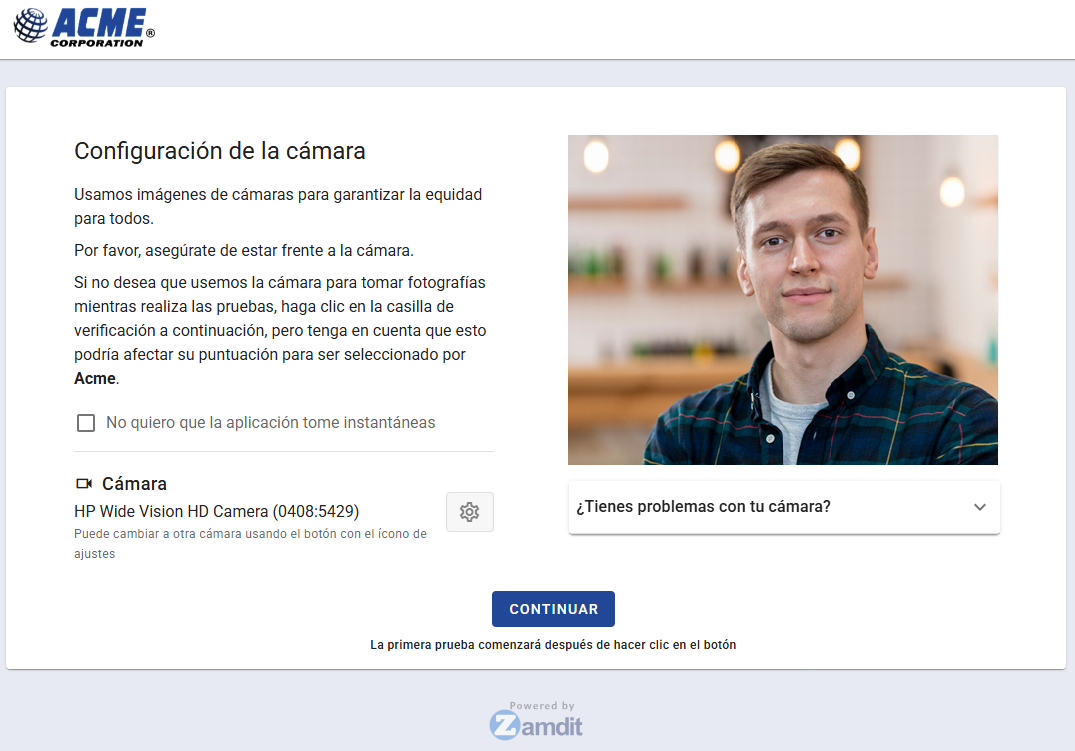 Vista previa de evaluaciones