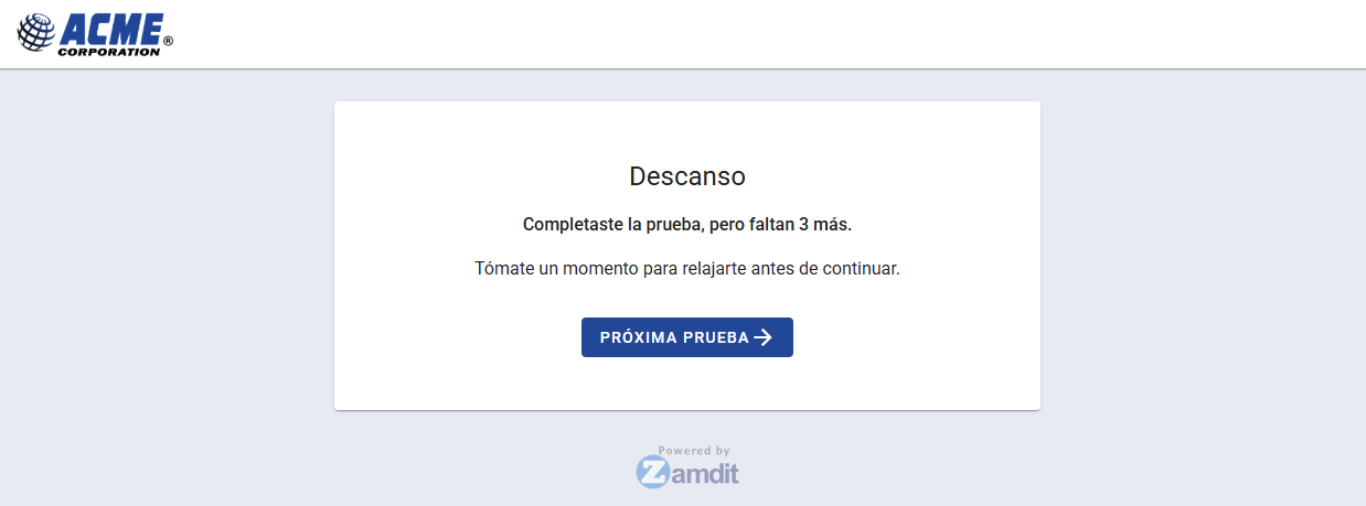Vista previa de evaluaciones