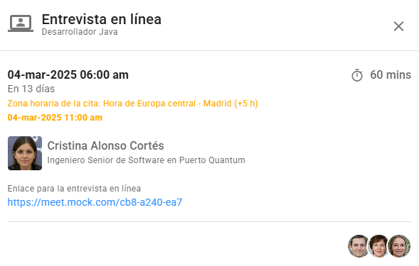 Ver detalles del evento