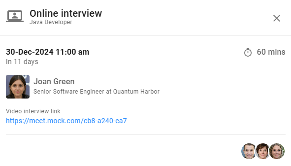 View event details popup