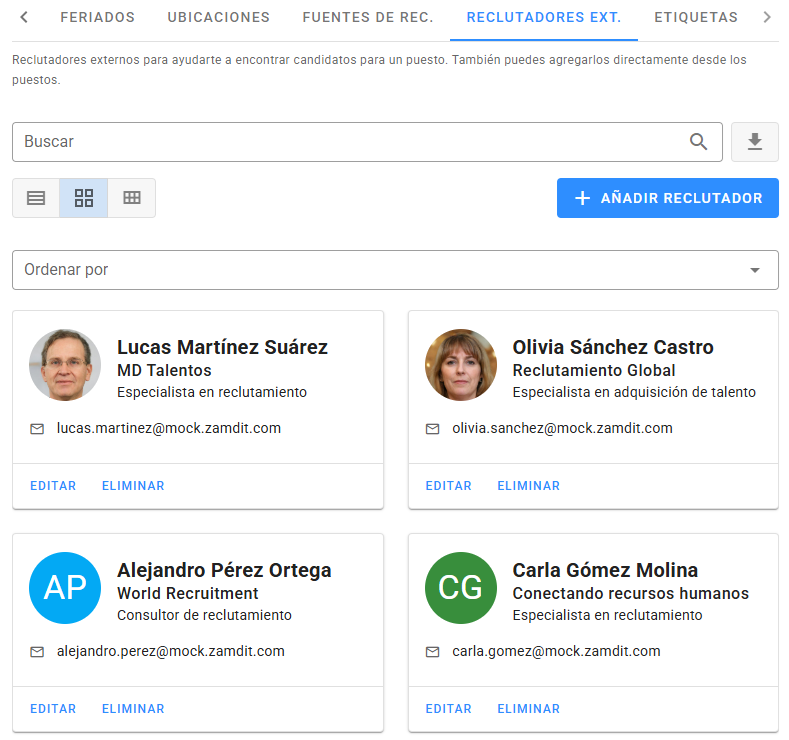 Gestión de Reclutadores Externos