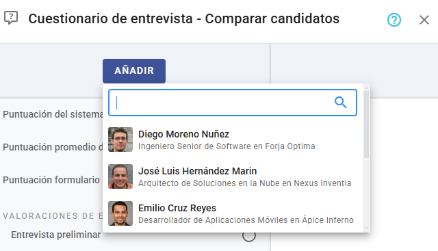 Agregar Candidatos