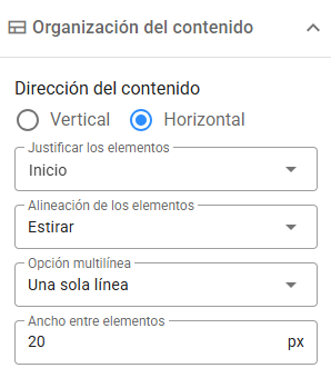 Distribución del contenido en columnas