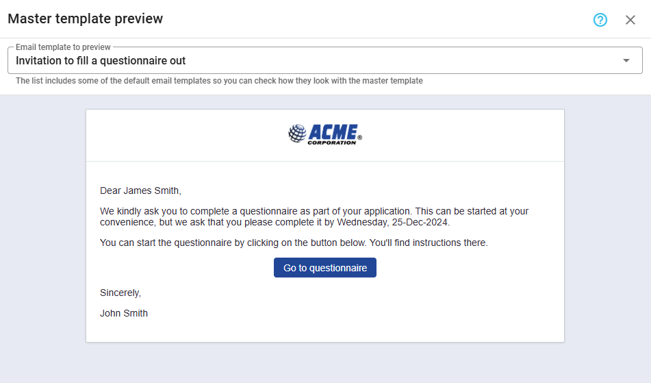 System default templates