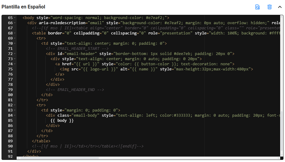 Plantillas personalizadas