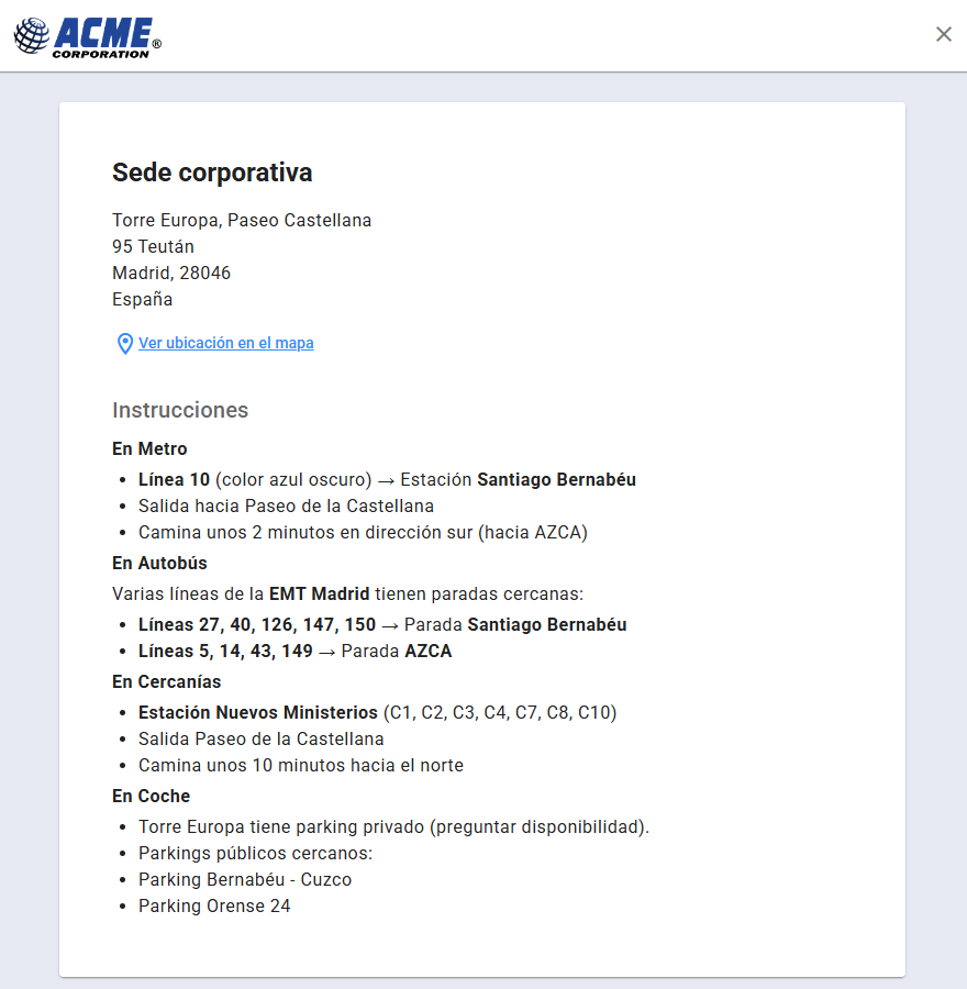 Vista previa de ubicación