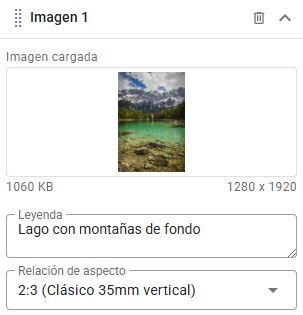 Configuración de imágenes tipo Masonry