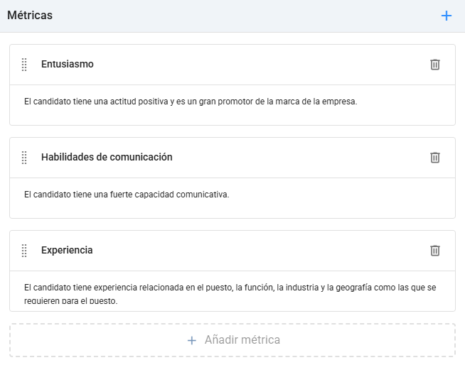 Métricas de valoración