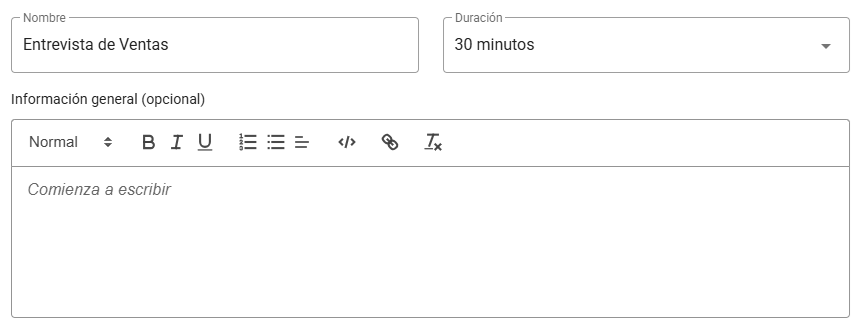 Detalles generales de entrevista