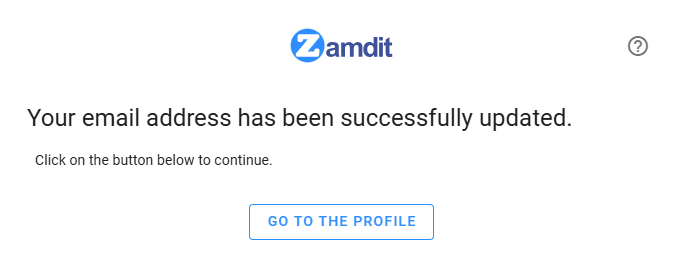 Email address successfully updated