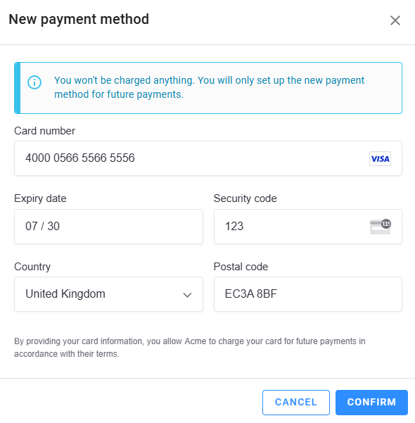 New payment method