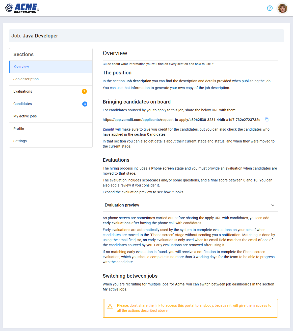 External Recruiter Portal