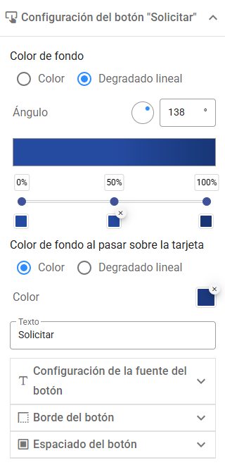 Configuración del botón Postularse