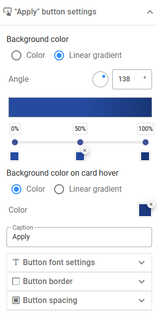 Apply button settings