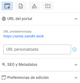 URL del portal