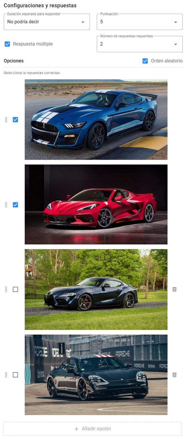 Pregunta de múltiples imágenes