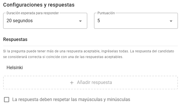 Pregunta de texto corto