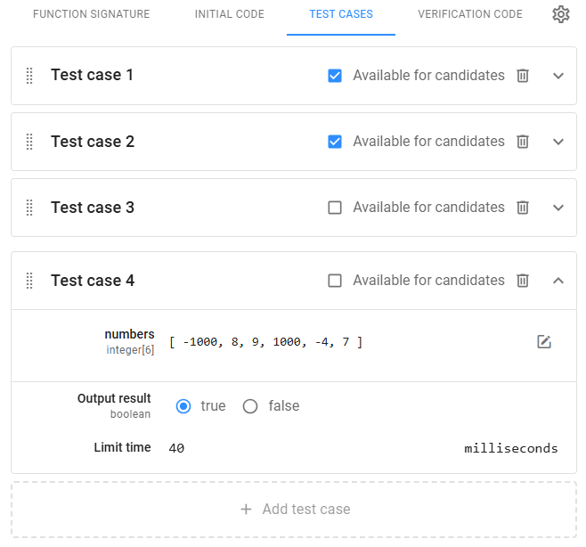 Coding question - Test cases