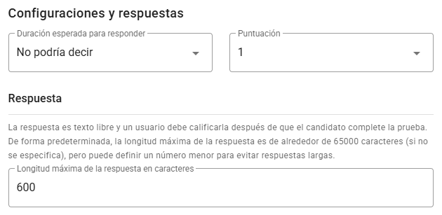 Pregunta de texto largo