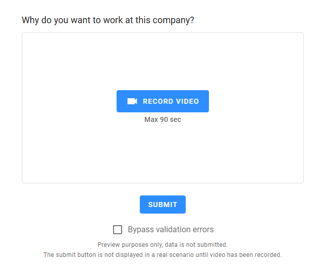 Preview questionnaire